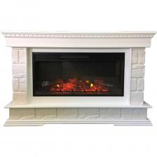 Портал Родос изготовлен из натурального МДФ. Электрокамин Foton36, потрясающий эффект пламени. Муляж дров, выполненный по слепку настоящих дров, расположенный за прямым стеклом. Регулировка яркости пламени и дров (3 режима). «АВТО-режим» - возгорание и затухание в автоматическом режиме. Новый кварцевый обогреватель с функцией «климат-контроль» спрятан в верхней части очага, обеспечивает обогрев в холодную погоду, а что самое главное – не сжигает кислород в помещении. Обогрев: 3 кварцевые трубки в нержавеющем коробе.