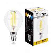 Лампа светодиодная, (15W) 230V E14 2700K прозрачная, LB-515, цена за 1 шт.