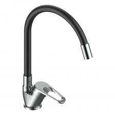 Однорычажный смеситель для кухонной мойки с гибким изливом комплектуется картриджем с керамическими пластинами. Картридж работает с минимальным уровнем шума, обеспечивает плавное переключение ручки, а также точность регулировки температуры и напора воды. Корпус изделия, выполненный из высококачественной латуни, защищен от коррозии, устойчив к перепадам давления и температуры. Хромовое покрытие придает смесителю приятный блеск. Гибкий силиконовый излив оснащен пластиковым аэратором, который насыщает водную струю воздухом, что делает ее мягкой, снижает количество брызг и помогает экономнее расходовать воду. Для подключения к системе водоснабжения в комплект входит гибкая подводка в оплетке из нержавеющей стали.