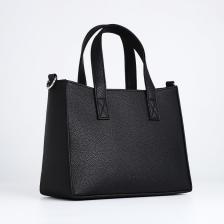 Сумка женская на молнии TEXTURA, средний размер, цвет чёрный