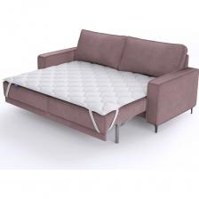 Топпер Schiuma Massage представлен в системе комфорта Premium Classico белоснежный трикотаж + гипоаллергенный материал Skyfiber Наполнитель – пена Ergoflex c контурной резкой. Выполняет сразу несколько функций: Защищает и выравнивает поверхность спального места, создавая дополнительный комфорт  Оказывает легкий массажный эффект, способствуя быстрому расслаблению Дополнительные характеристики:  Компактный и удобный - поставляется в скрутке  Надежно фиксируется с помощью резинок