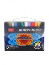Набор маркеров акриловых, 24 цвета, пулевидный наконечник 4 мм