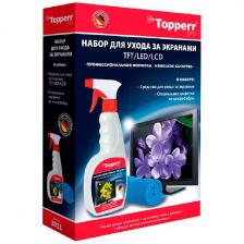 Набор для ухода Topperr за экранами ЖК, LCD и плазмы 2 предмета, средство + салфетка (R) (3011)