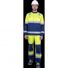 Мужской костюм ГК Спецобъединение РЕФЛЕКТ-1 сигнальный, от механических воздействий и ОПЗ (куртка, полукомбинезон), флу Кос 751/112/170