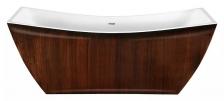 Ванна акриловая Lagard Issa 178x75 белый, темное дерево