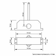 Доводчик дверной ТУНДРА d=40BR, до 40 кг, коричневый