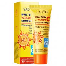 SADOER Крем для лица и тела SPF60+ осветляющий солнцезащитный с витамином С 40