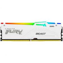 Оперативная память Kingston DDR5 16Gb 6800MHz Fury Beast White RGB (KF568C34BWA-16)