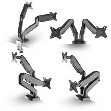 Кронштейны для мониторов ONKRON Кронштейн для мониторов черный 13"-32" макс.16кг настольный поворот и наклон верт.перемещ. [G160]