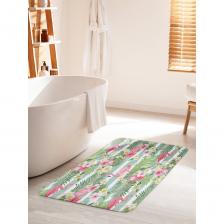 Коврик для ванной противоскользящий на пол 60х100 см станет ярким акцентом для создания домашнего уюта в интерьере вашей ванной комнаты. Большой половик для ванной, душевой и туалета выполнен из мягкого и приятного материала велсофт (100% полиэстер) с тонкой прослойкой из поролона. Велсофт- мягкий ворс, который обеспечивает комфортное прикосновение при хождении босиком. Основание изделия изготовлено из нетканого материала с антискользящим покрытием, что предотвращает его скольжение по плитке и кафелю. Края прямоугольного коврика надежно обработаны, не распушатся (не деформируются) во время эксплуатации. Быстро высыхает и не теряет своих свойств при длительном контакте с влагой. Универсальное изделие подходит для использования в бассейне, сауне, спальне в качестве прикроватного коврика и как коврик для детей. Аксессуар для ванной мгновенно впитывает влагу, быстро сохнет и не линяет. Уход: стирать при температуре 30-40 градусов, выбирая деликатный режим стирки и отжим не более 800 оборотов. НЕ ОТБЕЛИВАТЬ! Декоративная защитная подстилка с фотопринтом подходит для дома и дачи, хороший подарок маме, бабушке, папе, дедушке на День рождения, юбилей и новоселье. В комплект к коврику вы можете подобрать шторку для ванной и корзинку для белья под брендом JoyArty. Яркость рисунка может отличаться от изображения на сайте. Допустимо отклонение в размерах +- 2 см.