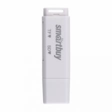 Картридер Smartbuy 715, USB 2.0 - SD/microSD, белый (SBR-715-W), цена за 1 шт