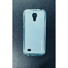 Чехол на Samsung Galaxy S4 mini i9190 i9192, голубой-матовый, защитная пленка на экран