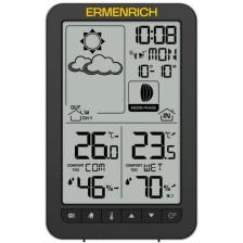 Термогигрометр портативный ERMENRICH Report WR20, черный [86033]