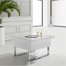 Стол подъемно-раскладной трансформер на 6 персон B2218 белый ESF Б2218БЕЛ (прямоугольная столешница, I I-образная опора)