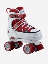Раздвижные ролики-квады HUDORA Roller Skates, бордовые, Красный
