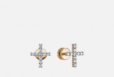Серьги золотые Бриллиант 2 шт VESNA JEWELRY