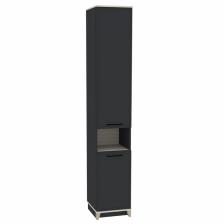 Шкаф - пенал Aurelio 20, 400x450x2308 мм, цвет антрацит/блеквуд сатиновый