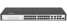 Коммутатор PoE NIKOMAX GL-SW-G204-24P L2, 24 Base-T 1000Mb/s PoE портов, 4 Base-X SFP 1000Mb/s. 1U 19'', 220V, суммарная мощность 400W
