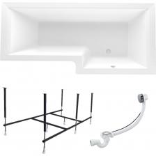 Ванна акриловая LINEA 165х85 см, правый угол, 100% сантехнический акрил, 1MARKA в наборе 3в1: Ванна акриловая, усиленная стальная рама, слив-перелив хром 01лин16585пкс2+-асимметричная модель с оригинальным дизайном, которая станет незаменимым элементом вашей ванной комнаты.. Современный дизайн и эстетика интерьера ванной комнаты - одно из преимуществ данной модели. Глянцевое покрытие и белый цвет ванны придают ей элегантный и стильный вид. Расширенная зона для принятия душа-комфортное пространство для тех, кто чаще пользуется душем. Ванна отличается эргономичным использованием площади ванной комнаты. Благодаря угловой конструкции и регулируемой высоте ножек, она легко впишется в любой интерьер. 100% сантехнический акрил, который обеспечивает прочность и долговечность. Объем ванны составляет 190 литров, что позволяет комфортно разместиться одному человеку. Гарантия 17 лет- прочность и долговечность. К данной ванне отдельно можно приобрести: Панель "LINEA" 165 R Артикул - 02лин16585п