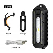 Светодиодный красный и синий наплечный полицейский фонарь с зажимом, USB аккумуляторные фонарики, предупреждающий фонарь безопасности, велосипедный предупреждающий фонарь