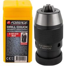 Сверлильный патрон от бренда Forsage - это основной элемент оснастки сверлильных и токарных станков, а также электрического, пневматического и ручного инструмента, предназначенный для крепления металлорежущего инструмента с цилиндрическим хвостовиком на шпиндель. Высококачественное исполнение позволяет использовать патрон сверлильный для профессиональных целей. Прочные губки выдерживают интенсивное использование. Плоское сжатие позволяет использовать сверла диаметром 1-16 мм. Надежная фиксация осуществляется за счет ключевого механизма. Ключ для смены сверл поставляется в комплекте. Патрон цанговый ключевой изготовлен из прочной углеродистой стали, что гарантирует долговечность и устойчивость к износу, и делает насадку надежным помощником на протяжении всего срока службы инструмента.