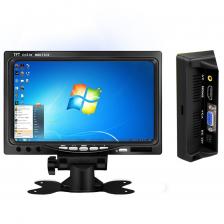 7-дюймовый широкоэкранный небольшой ЖК-монитор HD 1024*600 с AV/VGA/HDMI-совместимым мини-настольным ЖК-монитором