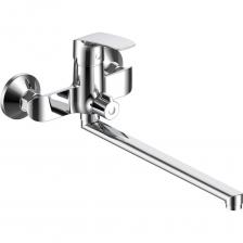 Современный смеситель для ванны ARGOtech IZEO 35-L35/K с керамическим картриджем d 35 мм. Смеситель изготовлен из латуни ЛС 59 в соответствии с ГОСТ 19681 - 2016, безопасен для здоровья и устойчив к коррозии.Смеситель предназначен для настенной установки в ванну. Благодаря длинному, поворотному изливу подходит для установки в малогабаритных санузлах, как универсальный смеситель и для ванны и для раковины. Смеситель укомплектован всем необходимым для быстрого монтажа: эксцентрики с отражателями и сантехническими прокладками, душевой гарнитур.Плановый срок эксплуатации 15 лет.