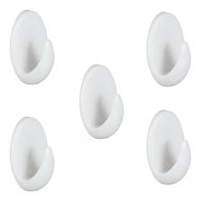 Крючок для ванной Kleber Strong одинарный самоклеящийся пластик белый (5 шт.) (KLE-SG005/9677)