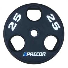 Олимпийский диск в уретане Precor FM\UPP-25KG\BK-LZ-00 25 кг, черный с лазерной гравировкой