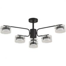 Потолочная люстра светодиодная 42 вт на штанге Lumion Natalina 8349/6C черный/прозрачный, металл/стекло LED GX53 6*7W 220V
