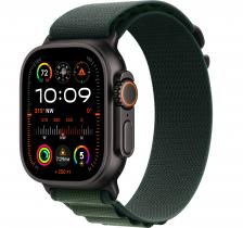 Часы Apple Watch Ultra 2 (2024) 49mm Black Titanium Case with Dark Green Alpine Loop Band - Medium (GPS + Cellular)