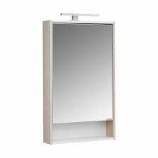 Зеркало – шкаф для ванной комнаты AQUATON «Рико 50», 510x135x860 мм, цвет белый/ясень фабрик