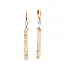 Золотые серьги с топазами Sky