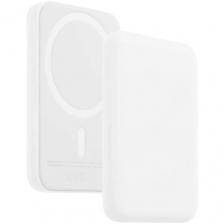 Магнитный внешний аккумулятор MagSafe Battery Pack 5000 мАч Powerbank / магнитный повербанк / беспроводная быстрая зарядка белый