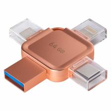 USB 3.0 накопитель Smartbuy 064GB MC15A Metal Quad Apricot (SB064GBMC15A), цена за 1 шт