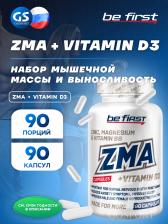 Магний+цинк+B6 Be First ZMA + vitamin D3 (ЗМА + витамин Д3) 90 капсул