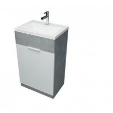 Тумба с раковиной в ванную Revo 50 см, цвет Бетон светло-серый, напольная У99085
