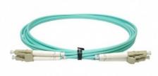 LC-LC Siemon Патч-корд волоконно-оптический XGLO, MM 50/125 (OM3), LC-LC, duplex, LSOH (IEC 60332-3C), 1,5 м, аква (РАСПРОДАЖА) [FJ2-LCLC5L-1.5AH-SALE]
