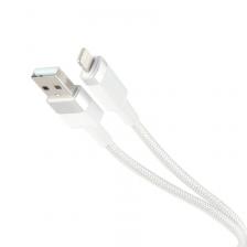 Дата-кабель USB - Lightning, нейлон, белый