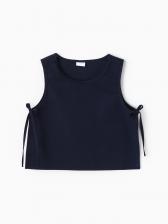 Блузка для девочки, MINAKU, тёмно-синяя, рост 128 см