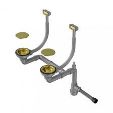 Сифон для двухчашевых кухонных моек Omoikiri 4956497 светлое золото