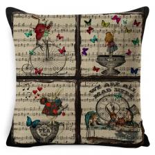 Винтажный чехол для подушки Bandai, фланель, кролик, Алиса в Стране Чудес