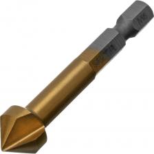 Конусная зенковка по металлу Зенковка конусная под М6, HSS, по металлу, шестигранный хвостовик Denzel 72307