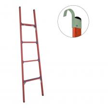 Стеклопластиковая приставная диэлектрическая лестница Антиток крюки ЛСПД-1.8 К 471528