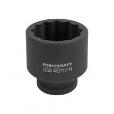 Головка ударная 12-гранная 46 мм 3/4"- это незаменимый инструмент для профессиональных механиков и автолюбителей. Головка изготовлена из высококачественной хромомолибденовой стали, что придает ей прочность и стойкость к интенсивному использованию. Она способна выдерживать высокие уровни момента и силы, что делает ее идеальным выбором для работы с тяжелыми болтами и гайками. Головка ударная, что означает, что она предназначена для использования с ударными инструментами, такими как ударные гайковерты. Она способна выдерживать сильные удары и обеспечивает более легкое и быстрое откручивание и закручивание болтов и гаек. Головка имеет 12-гранный профиль, который обеспечивает прочное сцепление с болтами и гайками. Это позволяет снизить вероятность скольжения и повреждения головки, а также повысить эффективность работы. Головка снабжена 3/4" квадратным приводом, что обеспечивает ее совместимость с различными ручными и пневматическими инструментами. Вы сможете использовать ее в сочетании с различными ручками и дрели, что обеспечивает большую гибкость в работе.  