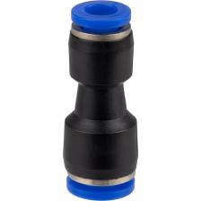 Фитинги для пневматических систем — соединительные части пневматических трубопроводов, устанавливаемые в местах их разветвлений. Пневматический фитинг – идеальное решение для надежного соединения пневмотрубок из различных материалов.Пневмофитинг обеспечивает прочное и долговечное цанговое соединение с зубцами из нержавеющей стали.Благодаря этому исполнению, вы сможете многократно разъединять и соединять фитинг с трубкой,даже при интенсивном и продолжительном использовании. Нажимной тип соединения имеет ряд преимуществ:- надежность;- установка без использования дополнительных инструментов;- снятие трубки осуществляет одним нажатием на защитную манжету фитинга;- возможность многократного присоединения и разъединения трубки. Рабочее давление - 10 атм.Максимальное давление - 12 атмРабочая температура от -20 °C до +60 °C.  