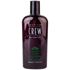 Гель для душа, шампунь и кондиционер American Crew 3-in-1 Tea Treeчайное дерево, 450 мл