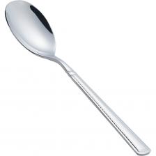 Столовые приборы Gipfel Dallas – сочетание изящества и элегантности. Ложка изготовлена из нержавеющей стали 18/10, безопасного для здоровья металла, прочного и долговечного. Блестящая поверхность изделия и рукоятка с рельефным узором великолепно дополнит повседневную и праздничную сервировку, торжественный обед или ужин. Ложка удобно располагается в руке. Столовые приборы рекомендуется мыть без абразивных средств, желательно в ручном режиме, так они дольше сохранят свой блеск. Вы можете приобрести ложку как по отдельности, так и собрать набор из других изделий коллекции Gipfel Dallas.