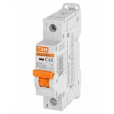 Автоматический выключатель ВА47-60DC 1P 40А 6кА х-ка С 220В пост. тока TDM, цена за 1 шт