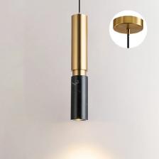 Подвесной светильник LED из железа и мрамора, теплый белый свет